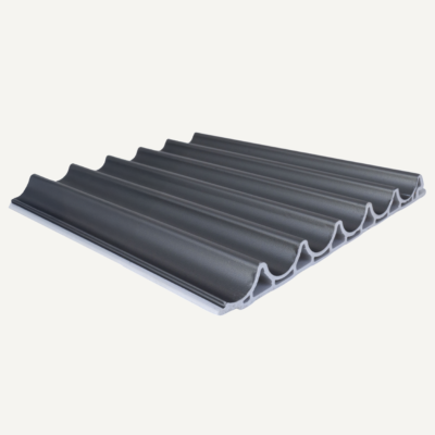 Lambrin Wavy Gris Metálico (14 piezas)